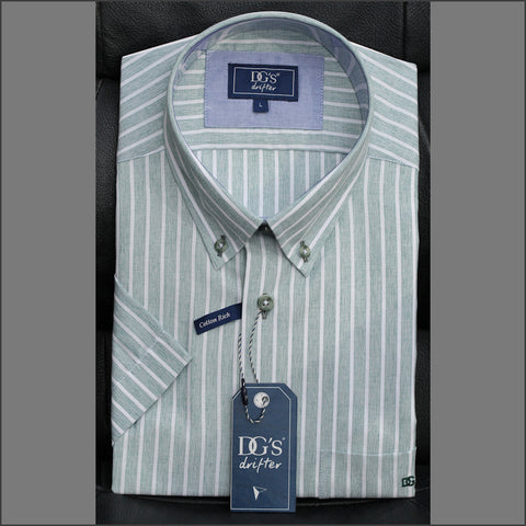 Dg's Sage Stripe SS Shirt=