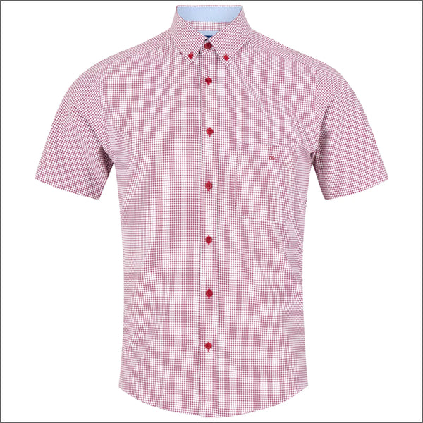 Dg's Red Check Short sleeve Shirt=