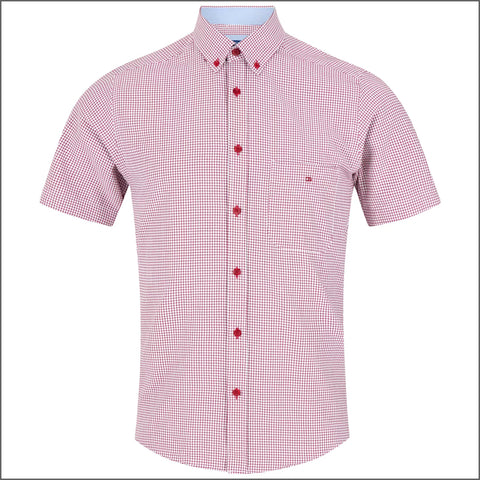 Dg's Red Check Short sleeve Shirt=
