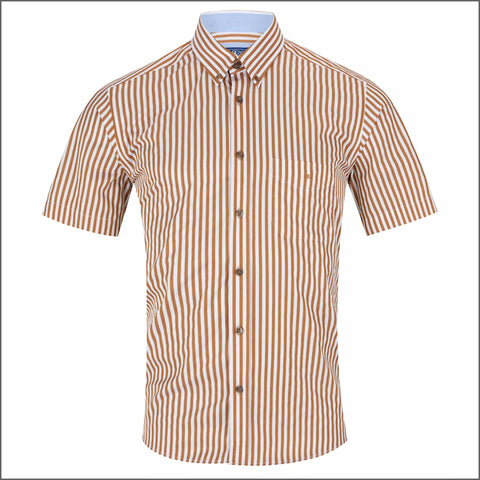 Dg's Tan Stripe SS Shirt=