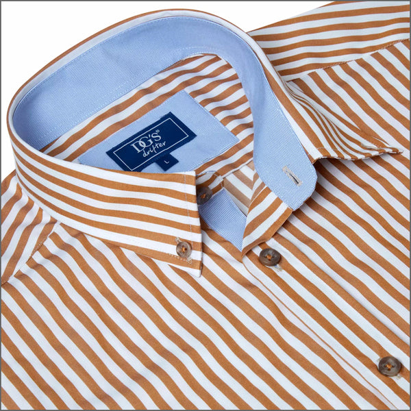 Dg's Tan Stripe SS Shirt=