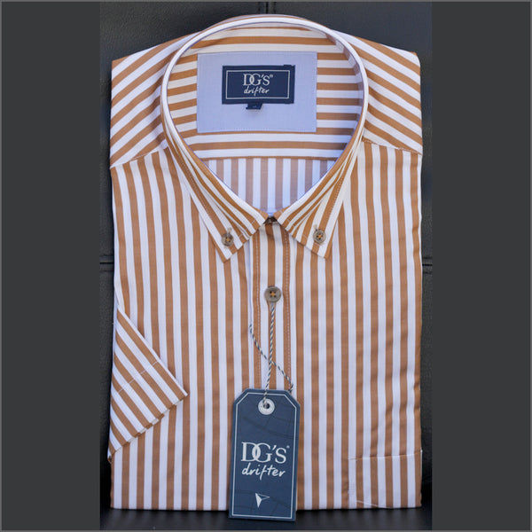 Dg's Tan Stripe SS Shirt=