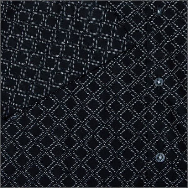 Dg's Black With White Pattern Short sleeve Shirt=