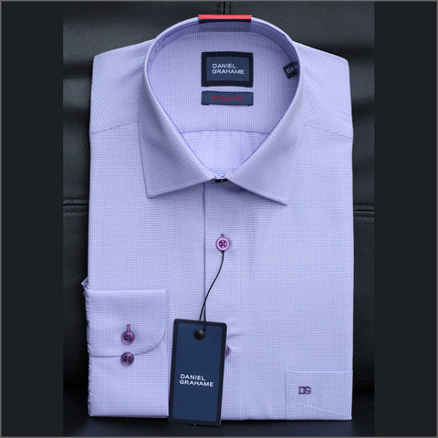Daniel Graham Gordon LS Lilac Pattern Shirtª.