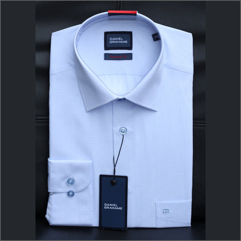 Daniel Graham Gordon LS Blue Pattern Shirtª.