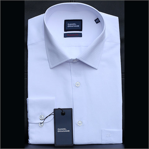 Daniel Graham Gordon LS White Pattern Shirtª.