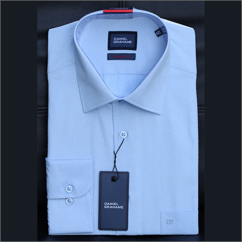 Daniel Graham Gordon LS Light Blue Pattern Shirtª.