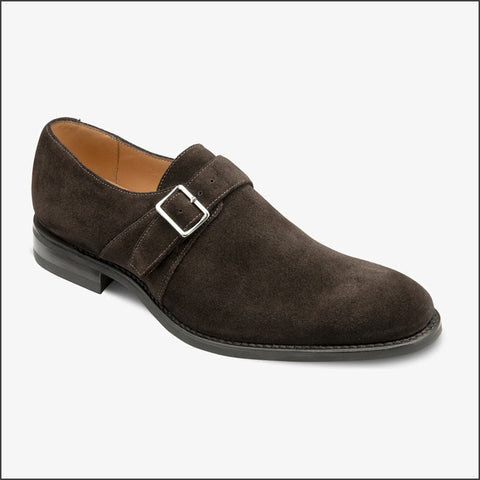 Loake 357 premium Dark Brown Suede Monk Shoeª