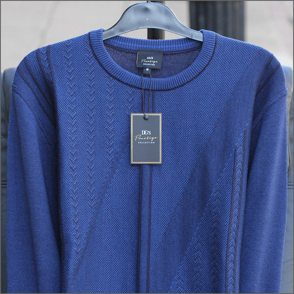 Prestige Blue Pattern Crew Neckº
