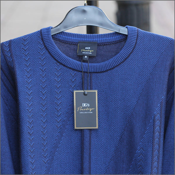 Prestige Blue Pattern Crew Neckº
