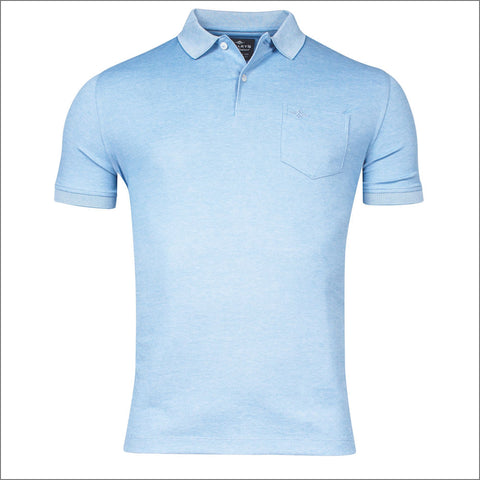 Baileys Sky Blue Cotton Blend Polo Top^