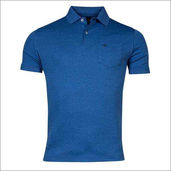 Baileys Dark Blue Cotton Blend Polo Top^