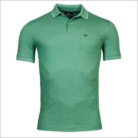 Baileys Leaf Green Cotton Blend Polo Top^
