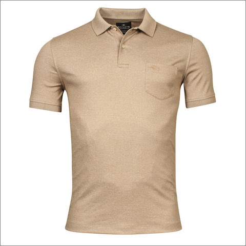 Baileys Beige Cotton Blend Polo Top^