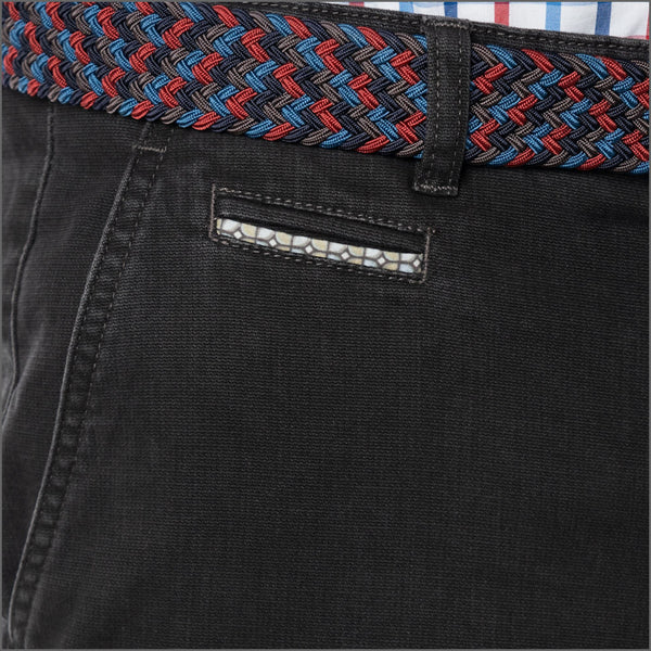 Gurteen Baldock Granite Pick And Pick Stretch Cotton Chino Trouser,