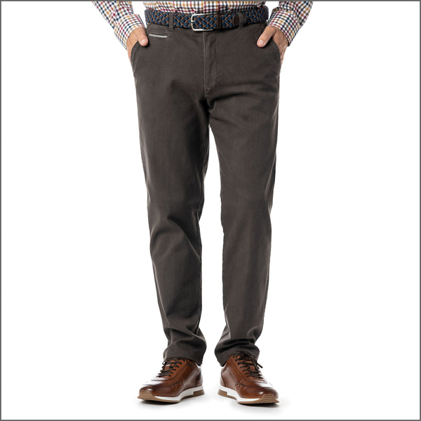 Gurteen Baldock Suede Pick And Pick Stretch Cotton Chino Trouser,