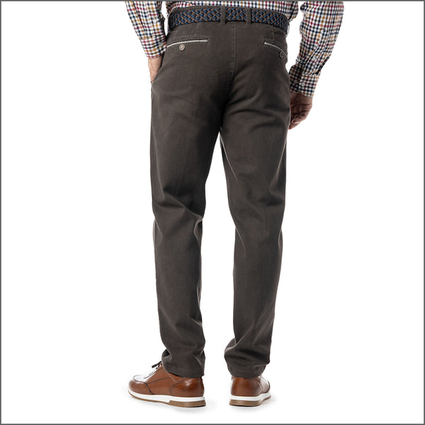 Gurteen Baldock Suede Pick And Pick Stretch Cotton Chino Trouser,