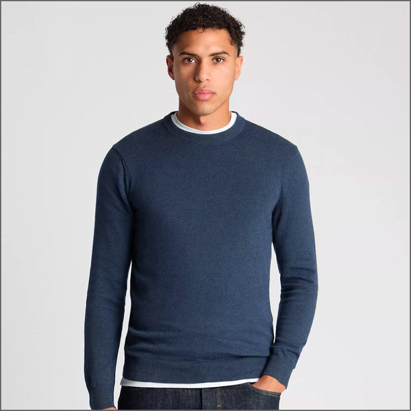 Remus Uomo Blue Long Sleeve Crew Neck Sweater~