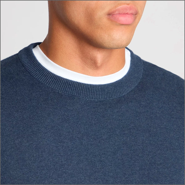 Remus Uomo Blue Long Sleeve Crew Neck Sweater~