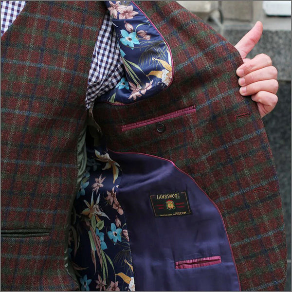 Scott Brick Pure Wool Check Jacket<>