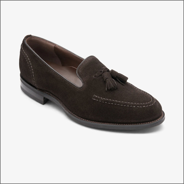 Loake Brunel Dark Brown Suede loafer~
