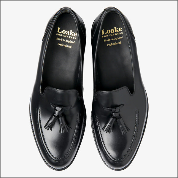 Loake Brunel Black Polished loafer~