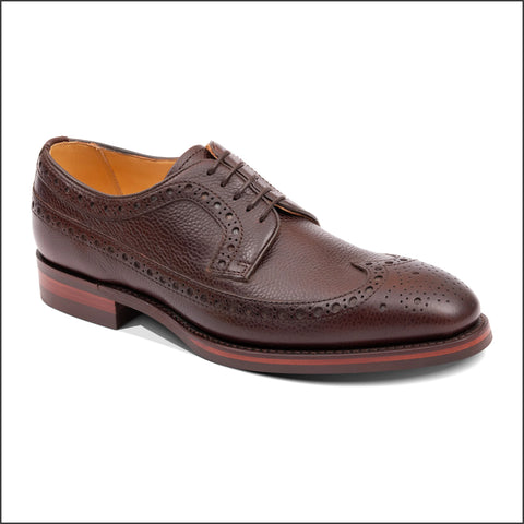 Barker Calvay Dark Brown Grain Wingtip Brogue Size 8.5 Only*