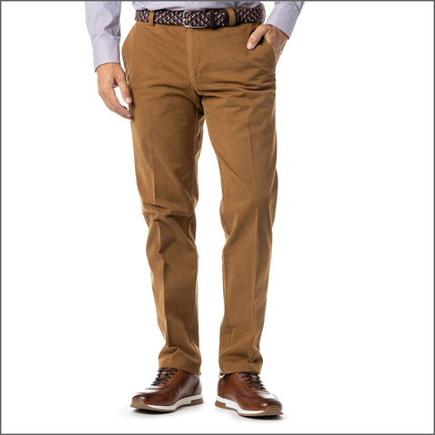 Gurteen Longford Autumn Camel Stretch Cotton Chino*
