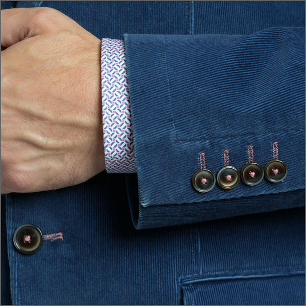 Gurteen Dallow Dark Blue Stretch Cotton Jacket,