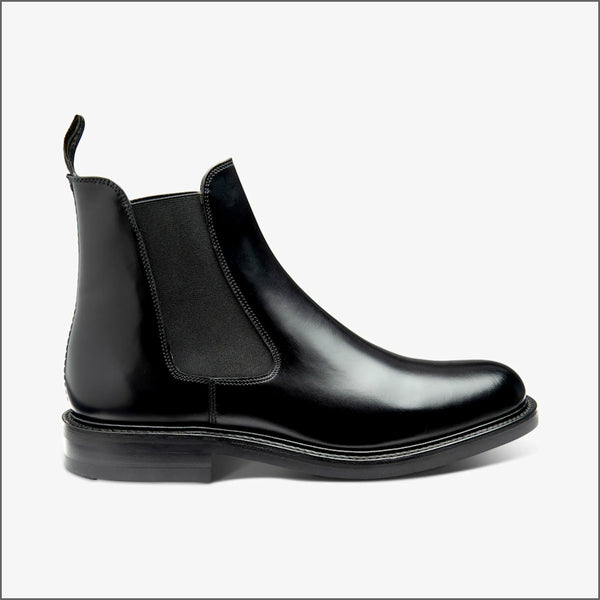 Loake Dorchester Black polished leather Boot~