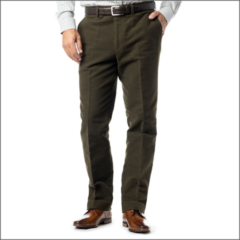 Gurteen Epsom Moleskin Olive Trouser*