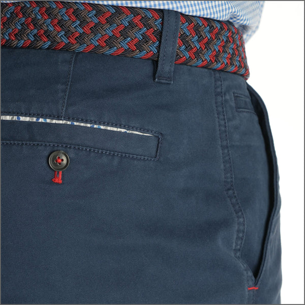 Gurteen Fairfield Stretch Cotton Cobalt Chino Trouser,