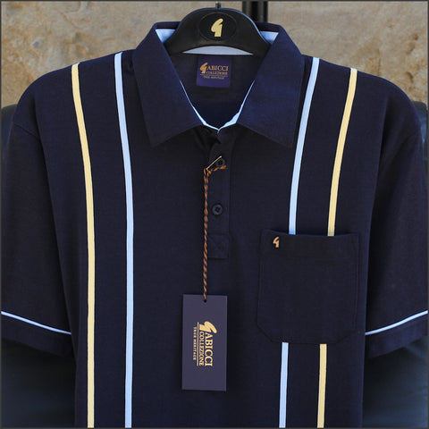 Gabicci X04 Navy Pattern Polo~