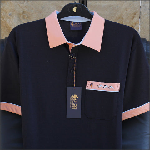 Gabicci X06 Navy Pattern Polo~