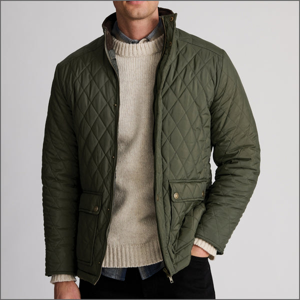 Brook Taverner Haydock Khaki Quilted Water Repellent Jacket*