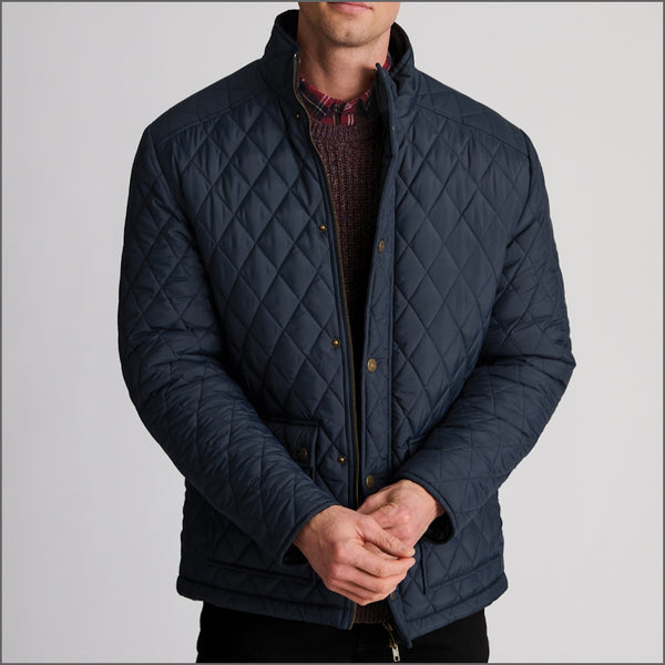 Brook Taverner Haydock Navy Quilted Water Repellent Jacket*