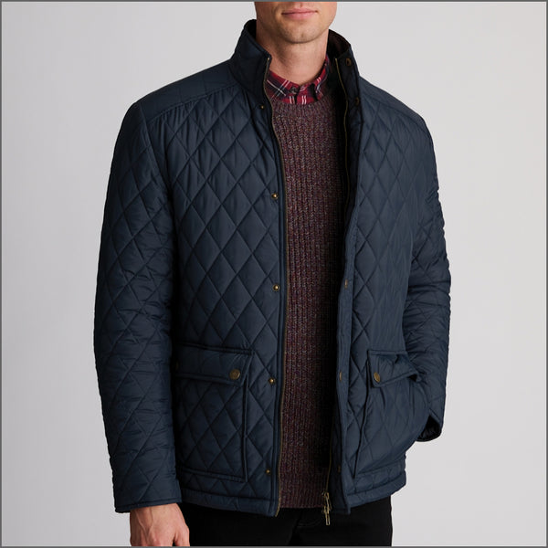Brook Taverner Haydock Navy Quilted Water Repellent Jacket*