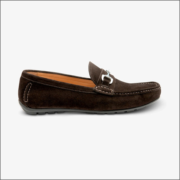 Loake Hawthorn Dark Brown Suede Loafer~