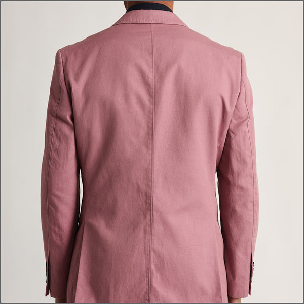 Brook Taverner Hemsworth Pink Washed Cotton Linen Jacket.