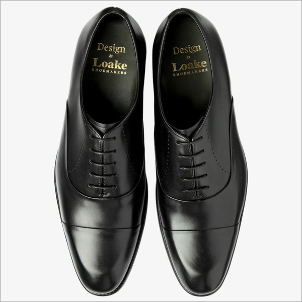 Loake phoenix Black Leather toe-cap=