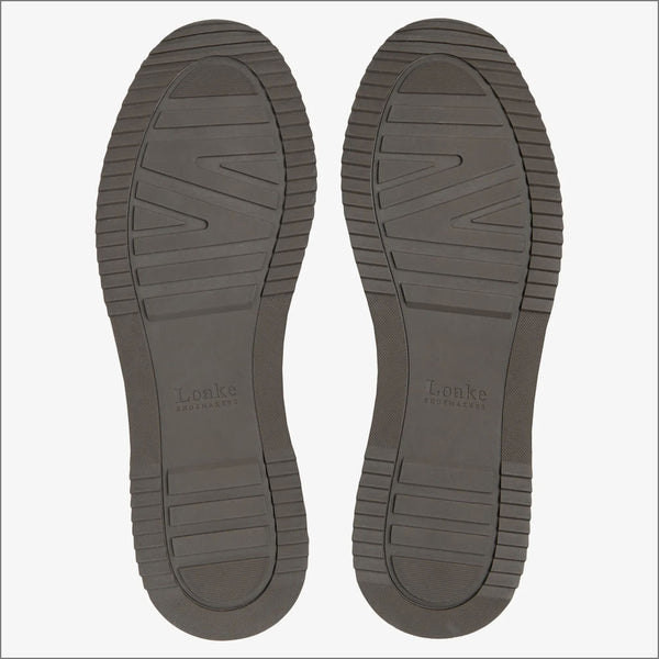 Loake Bannister Anthracite Suede Trainer=