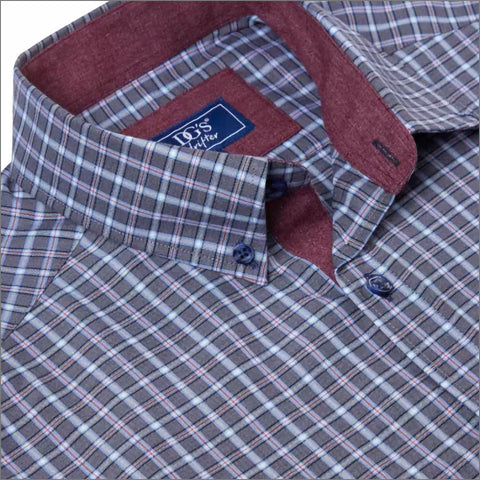 Ivano Blue/Wine check LS Shirtª