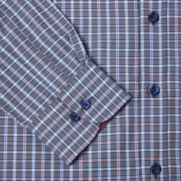 Ivano Blue/Wine check LS Shirtª