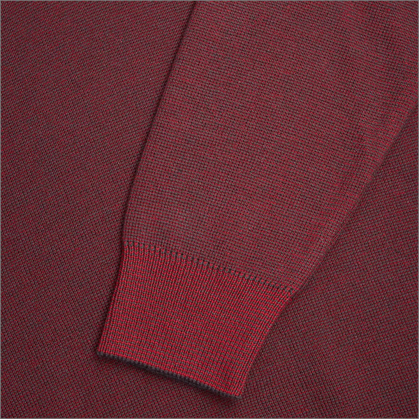 Prestige Dark Red Wool Blend Vee Neckº