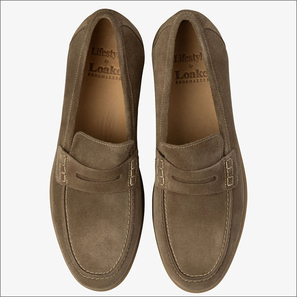 Loake Lucca Flint Suede Loafer=