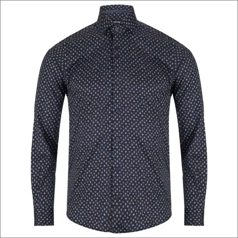 Remus Uomo Navy LS Pattern Shirtª