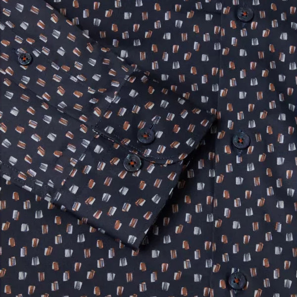Remus Uomo Navy LS Pattern Shirtª
