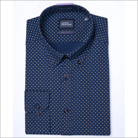 Geneva LS Navy Pattern Shirtª