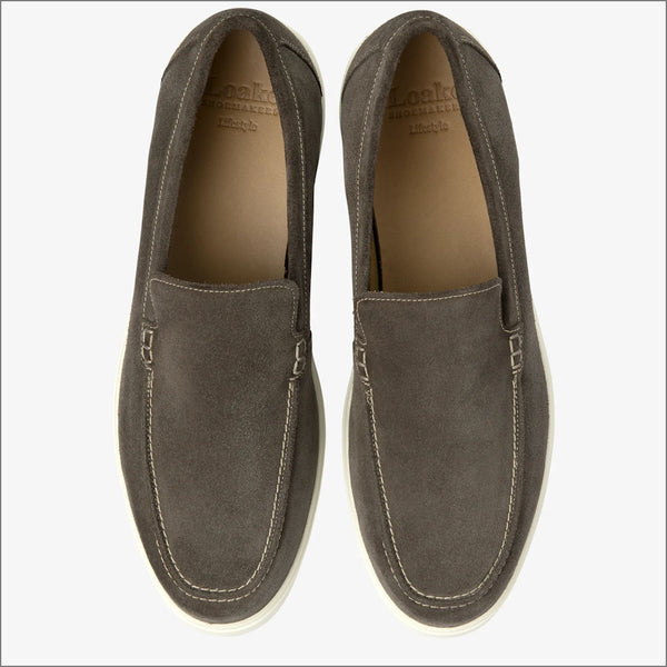 Loake Tuscany Anthracite Suede Loafer=