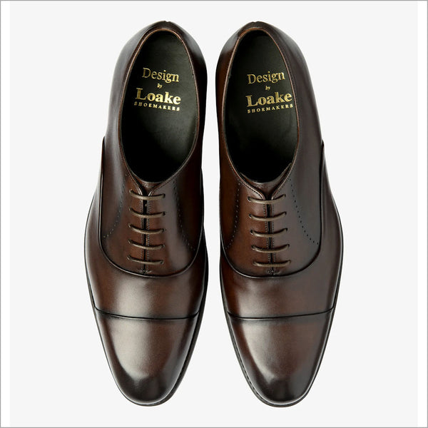 Loake phoenix Dark Brown Leather toe-cap